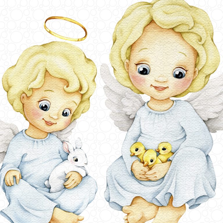 Милые ангелочки иллюстрации — Liliya Shinkarenko